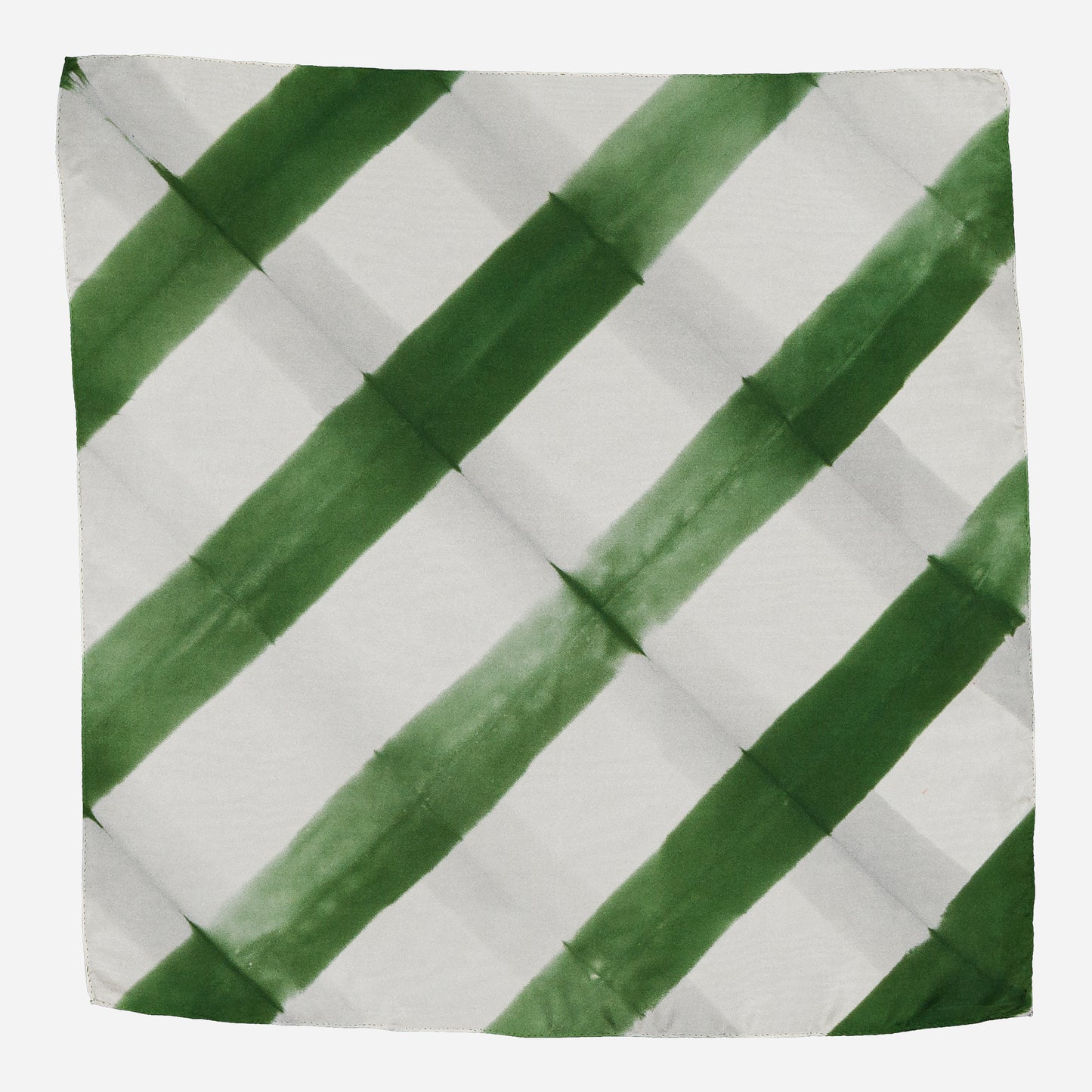PIQUE-NIQUE - Silk bandana GREEN 422 & AZUR 32
