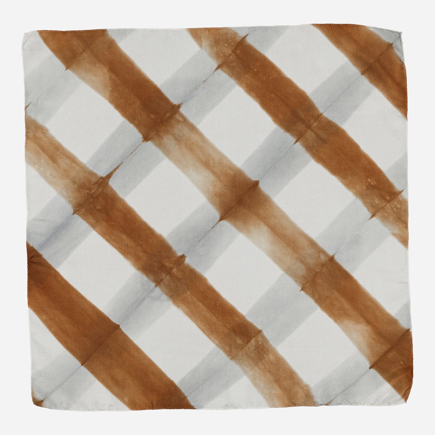 PIQUE-NIQUE - Silk bandana CHESTNUT 112 & AZUR 32