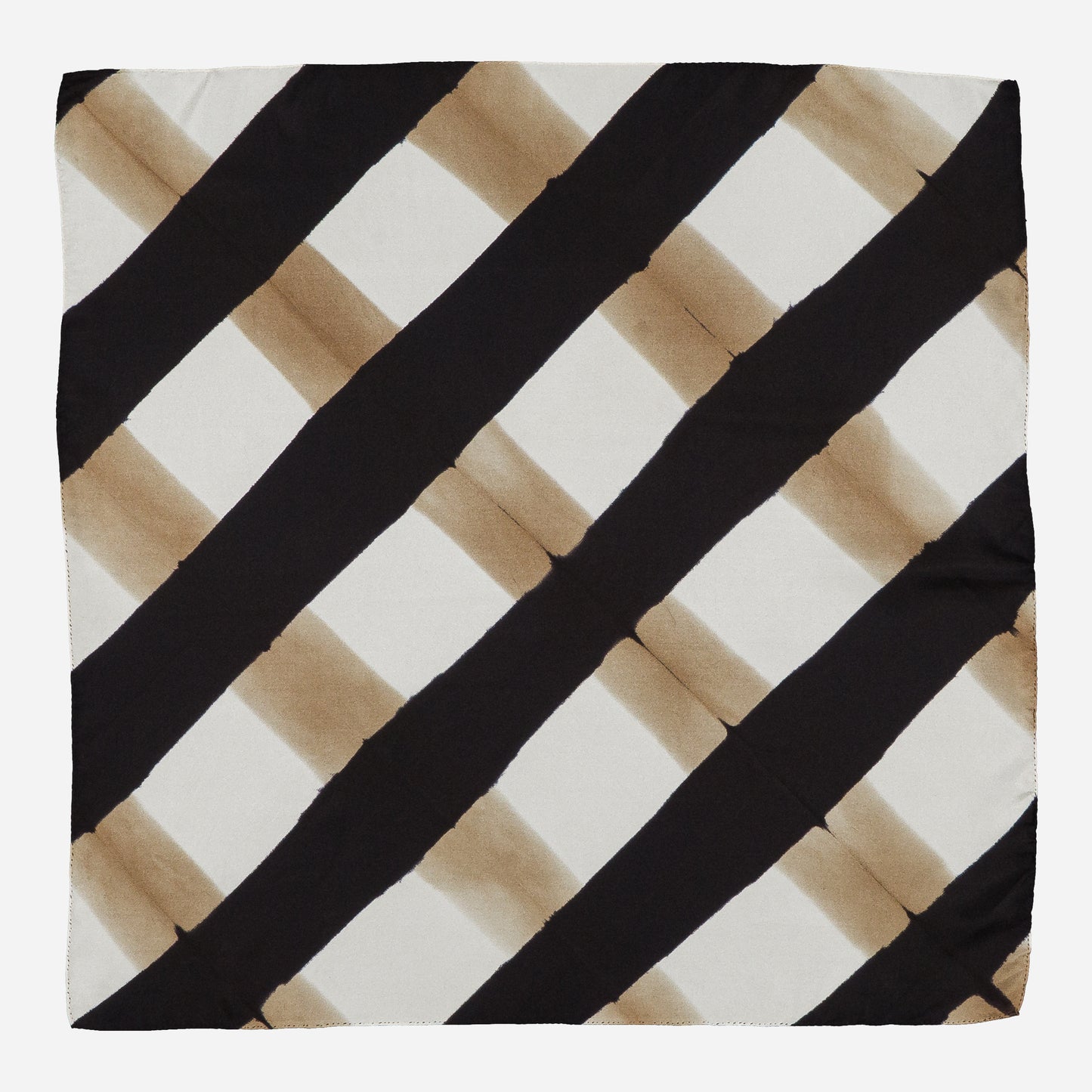 PIQUE-NIQUE - Silk bandana BEIGE 134-D & BLACK