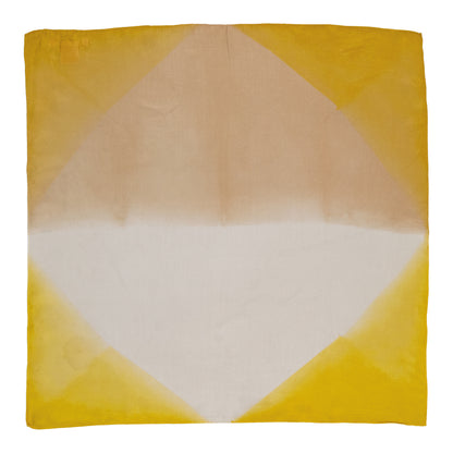 TANGRAM - Silk bandana YELLOW 189 & BEIGE 238