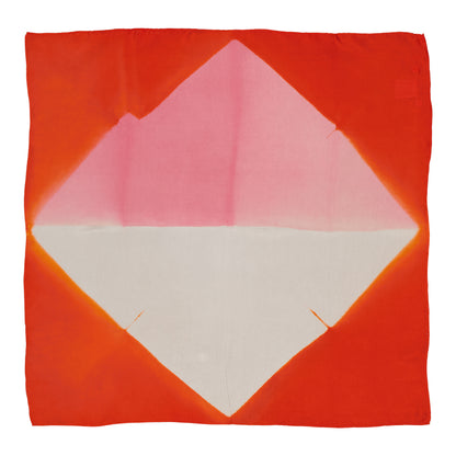 TANGRAM - Silk bandana TANGERINE 131 & BUBBLE GUM 127