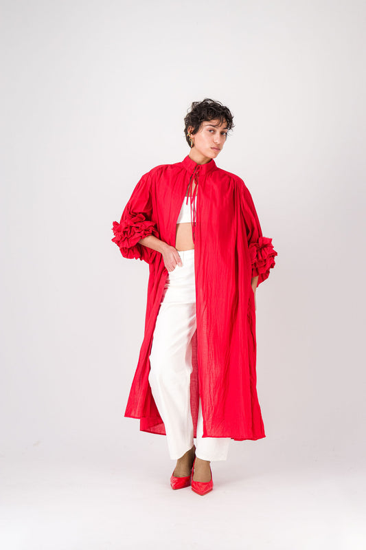 Robe fleurs- TAKEBAYASHI MUSEUM Rouge