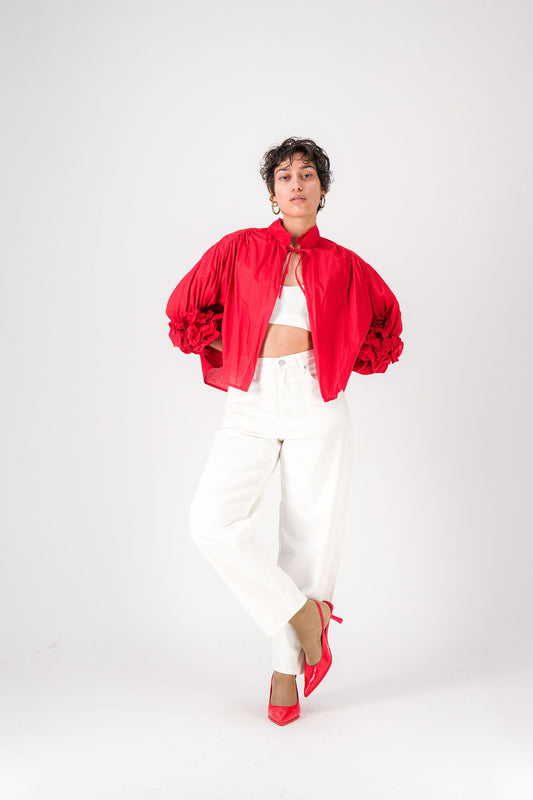 Chemise manches Fleurs - TAKEBAYASHI MUSEUM Rouge