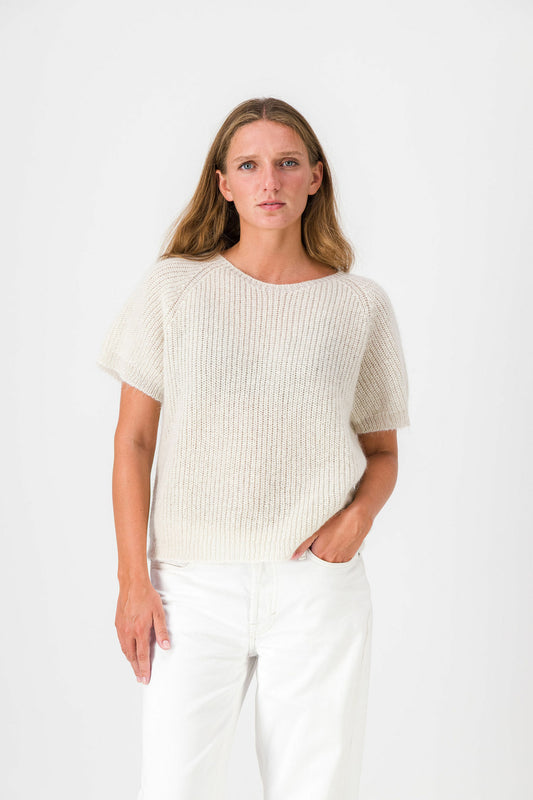 BLIZZARD - MOHAIR TOP ECRU