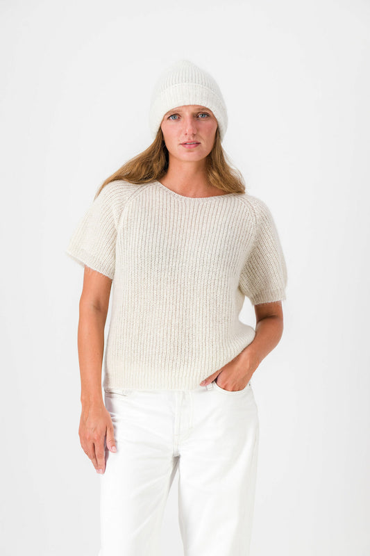 NEIGE - Bonnet en mohair et soie