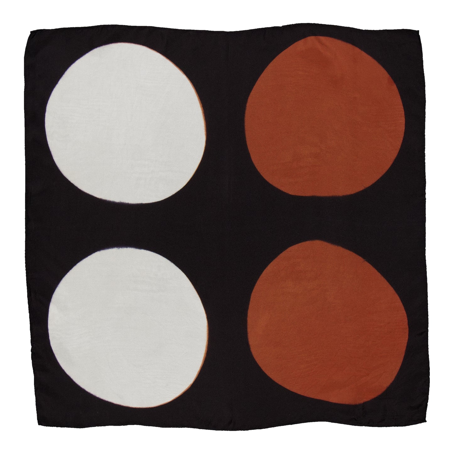 PILE - SILK BANDANA BLACK & COGNAC