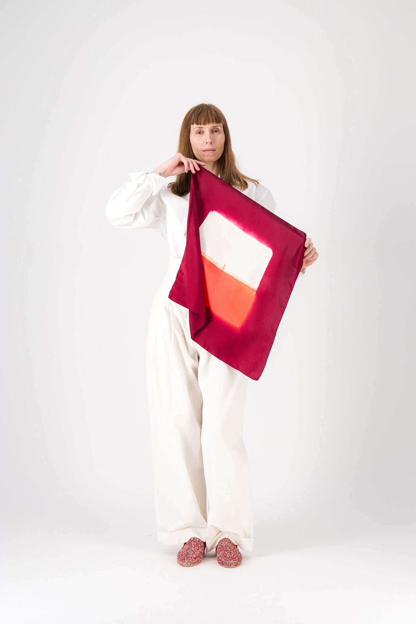 CONTRASTE - Silk Bandana KYOTO RED 27 & CORAL 131