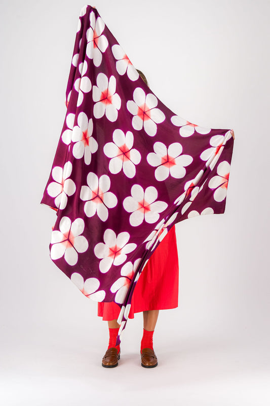 DAISY - Silk scarf CASSIS & CHILLY