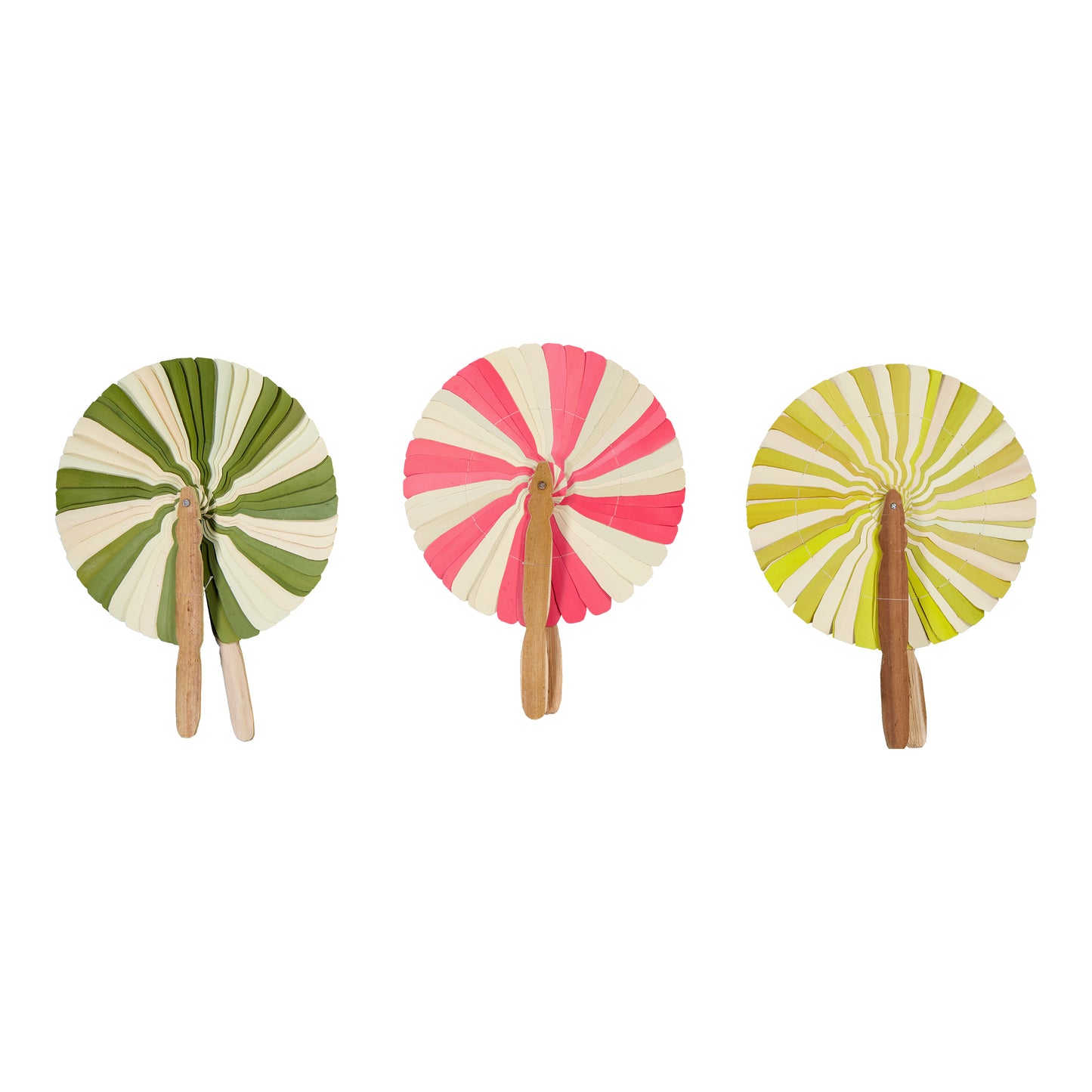 ÉVENTAIL EN PALME YELLOW & NATURAL