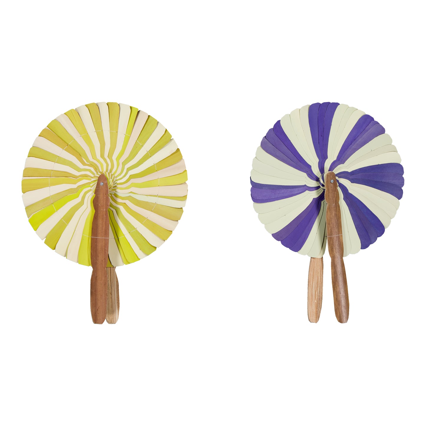 ÉVENTAIL EN PALME YELLOW & NATURAL