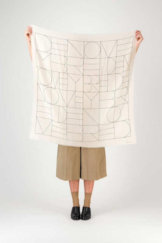 ETUDE - embroidered cashmere square