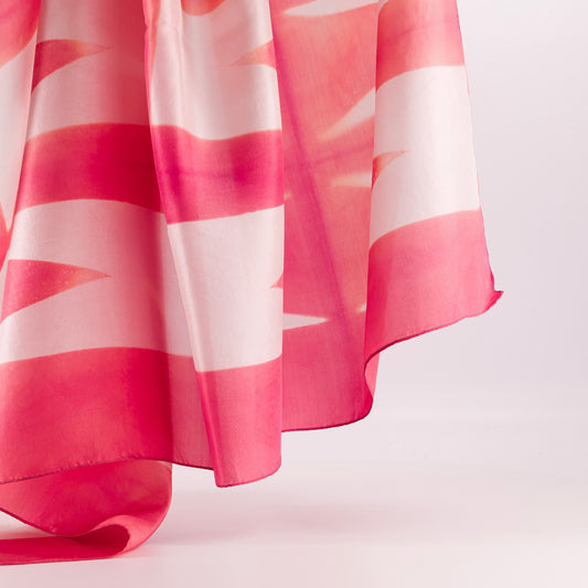 ALPHA - Silk scarf BUBBLE GUM 127