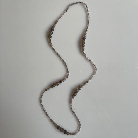INTERVALLE - Collier de perle AGATE GRISE