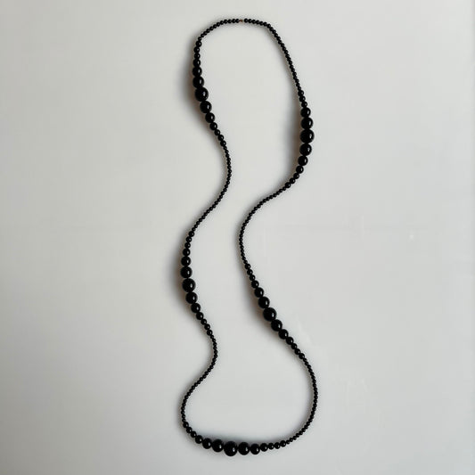INTERVALLE - Collier de perle AGATE NOIRE