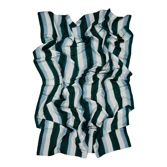 FREQUENCE - SILK SCARF MUTED BLUE 64 & GREEN 11