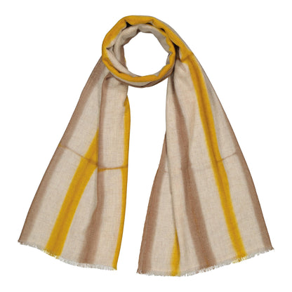 HASARD - merino wool stole YELLOW & BEIGE