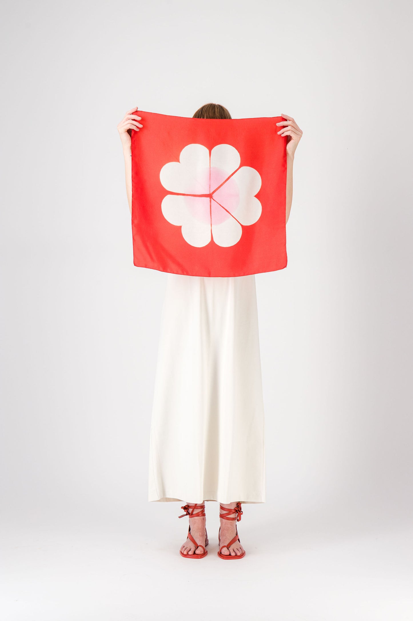 MARGUERITE - Silk Bandana PINK 216 & CORAL 131