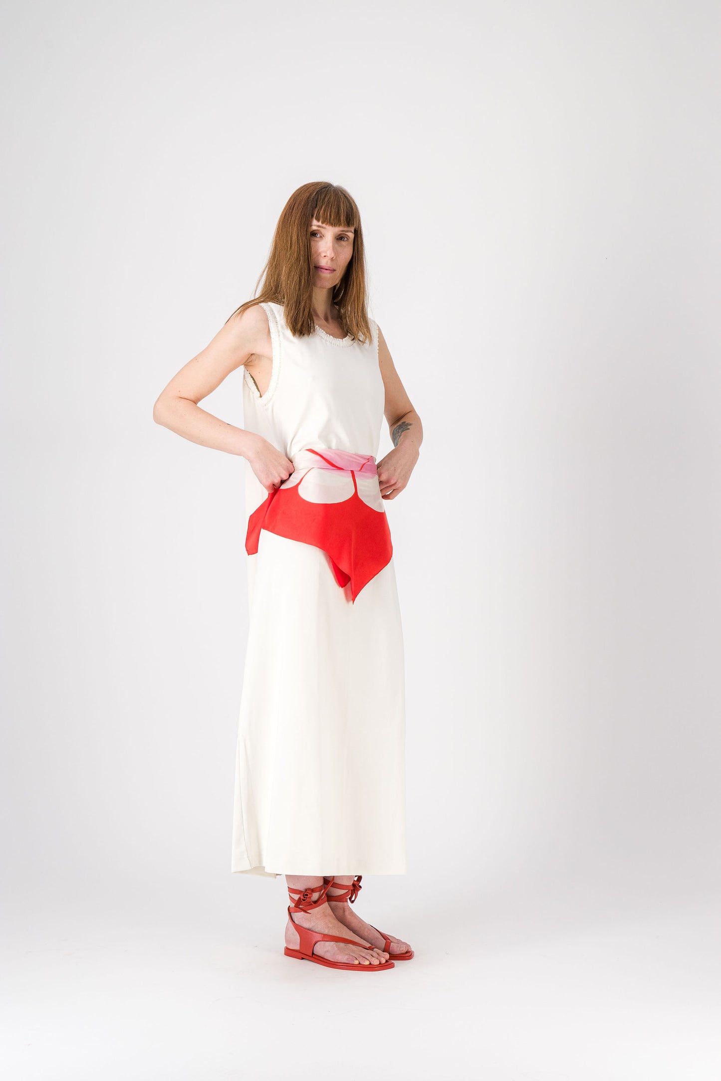 MARGUERITE - Silk Bandana PINK 216 & CORAL 131