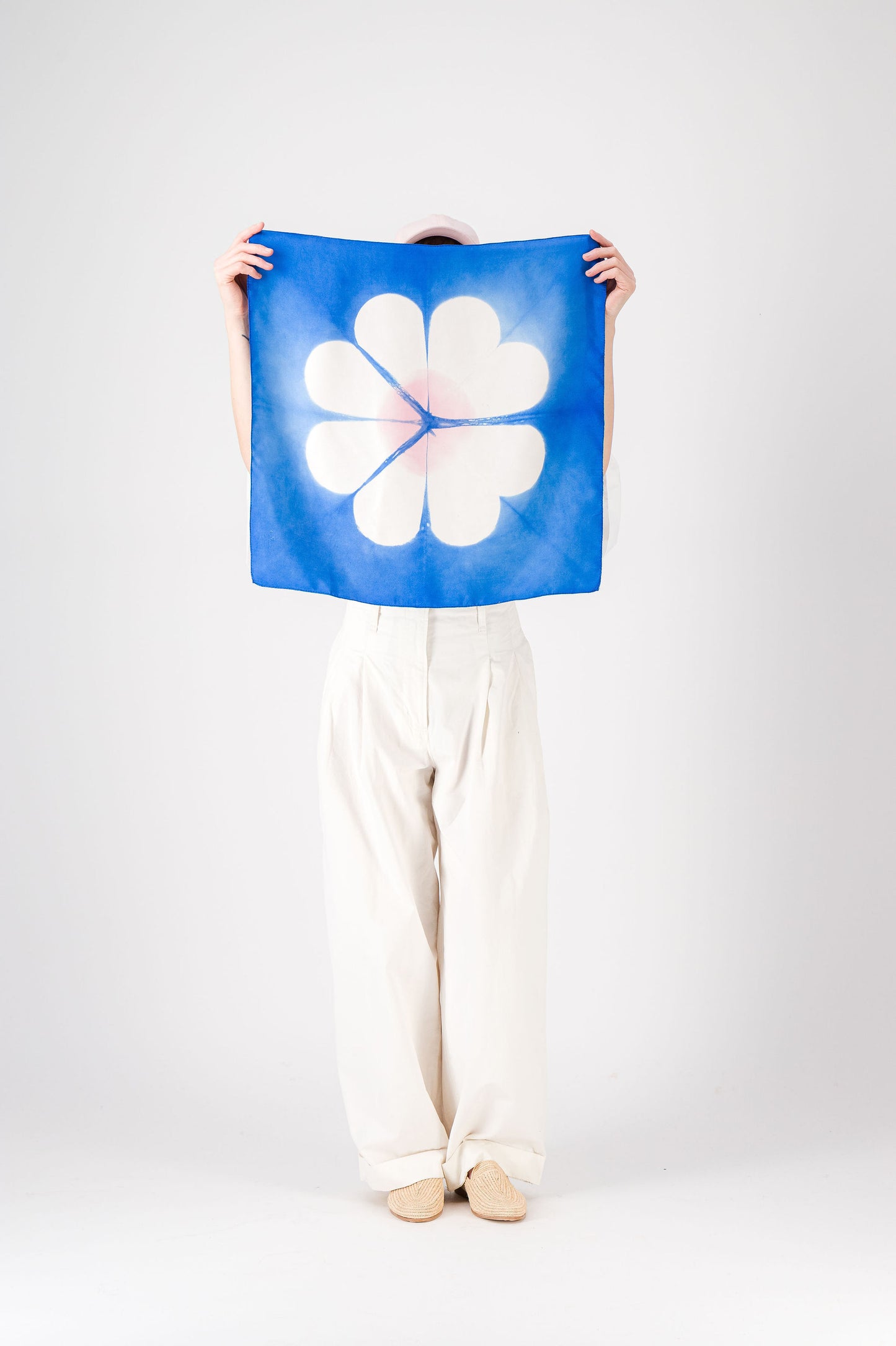 MARGUERITE - Silk Bandana BLUE 89 & PINK 216