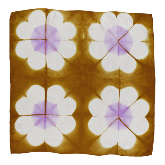 NAIVE - SILK BANDANA LILAC & CURRY
