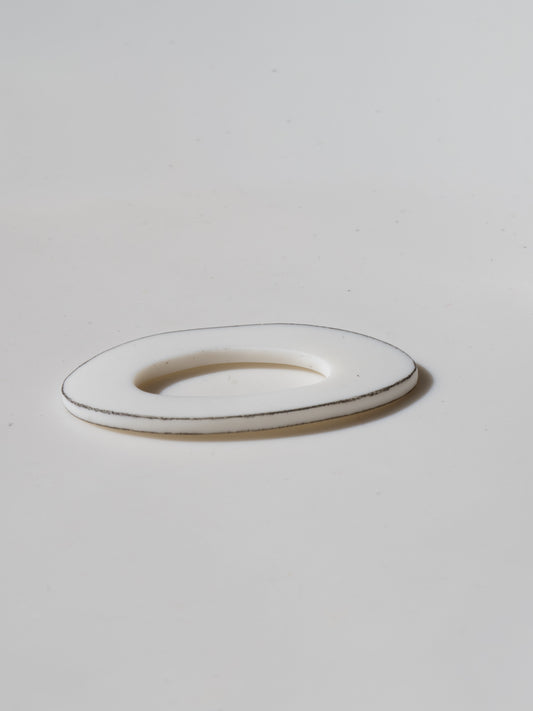 OVALE - Anneau de foulard WHITE