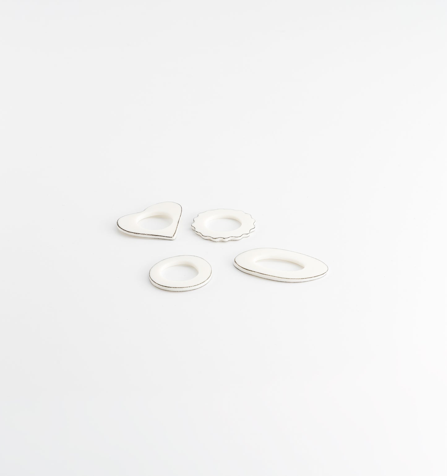 OVALE - Anneau de foulard WHITE