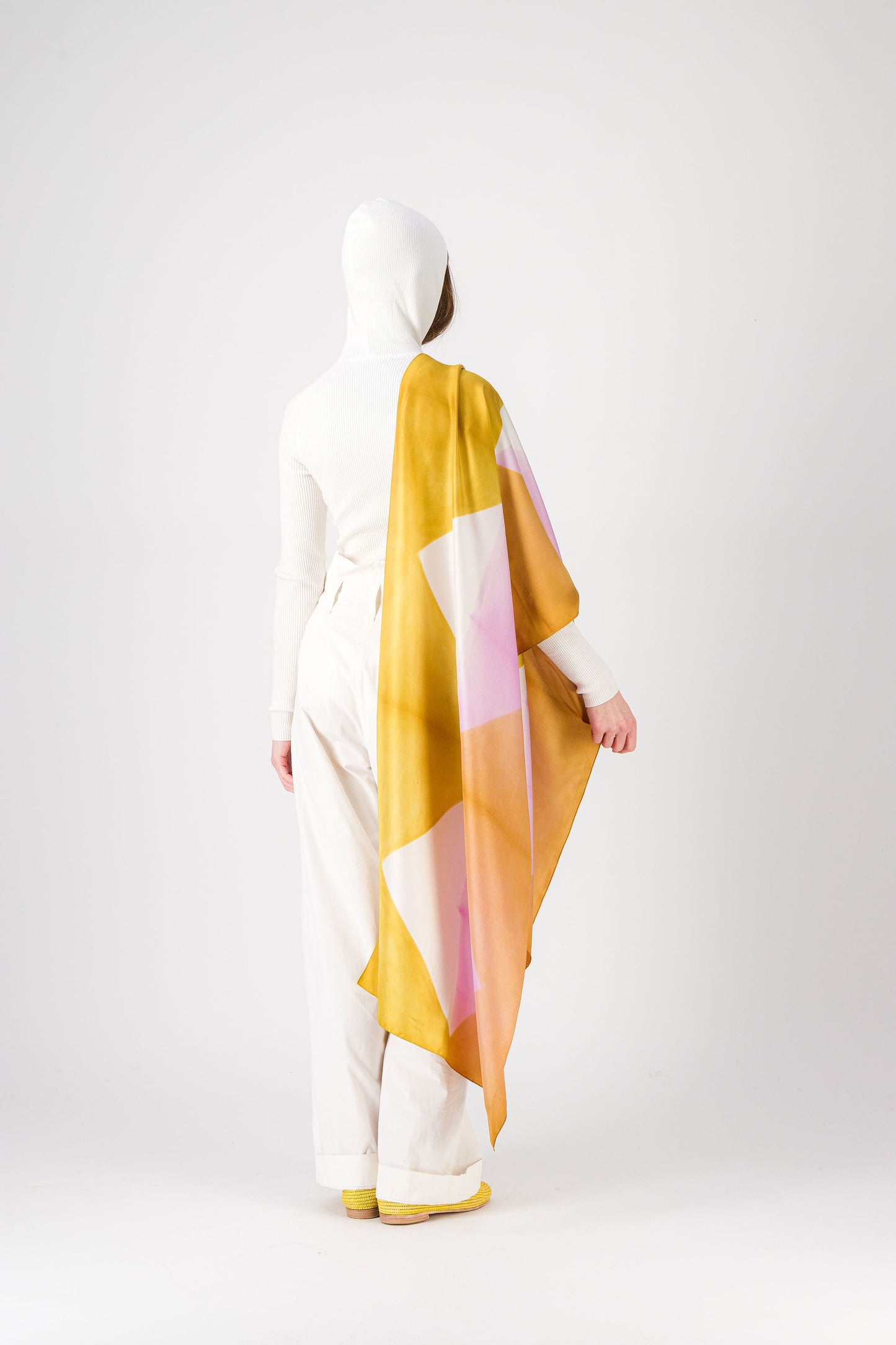 Origami - Silk Stole ANIS 223 & LILAC 37