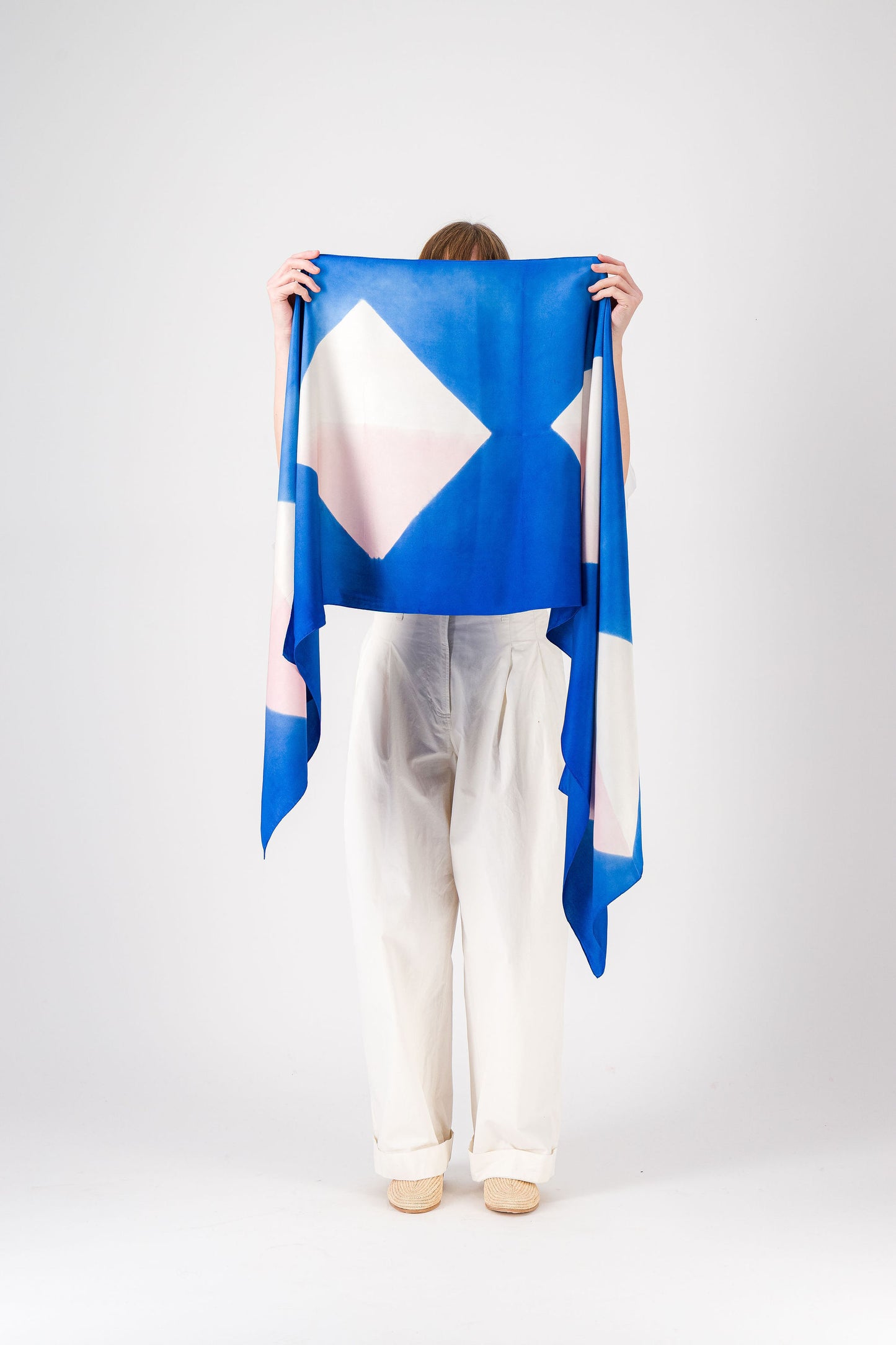 Origami - Silk Stole BLUE 89 & PINK 216