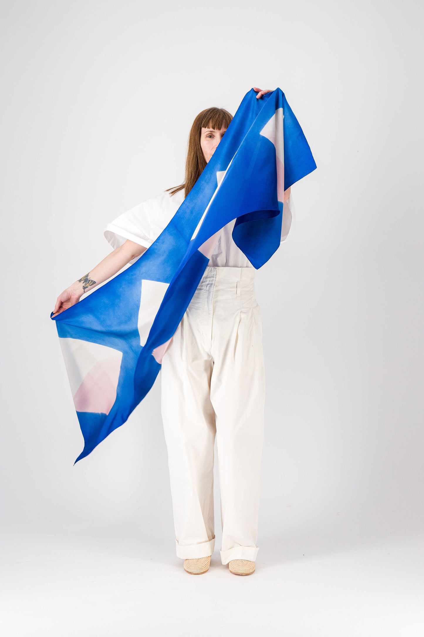 Origami - Silk Stole BLUE 89 & PINK 216