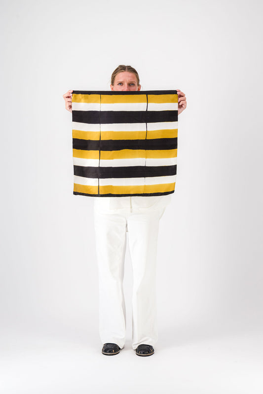 PETITE FRÉQUENCE - SILK BANDANA BLACK & GOLD