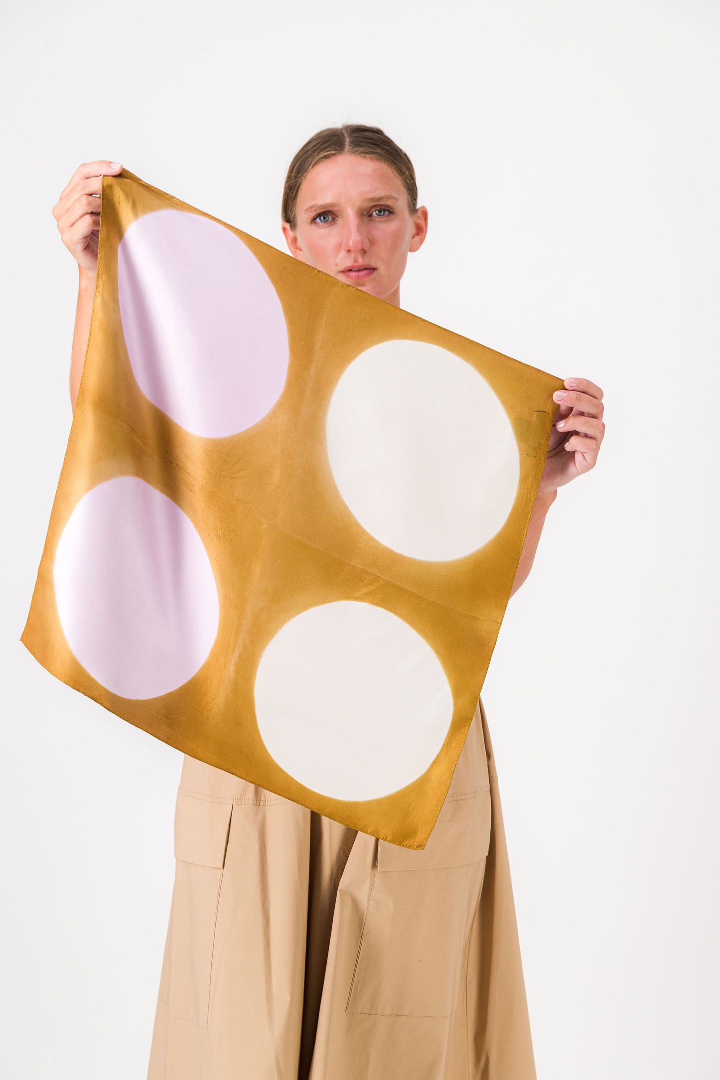 PILE - SILK BANDANA LILAC & GOLD