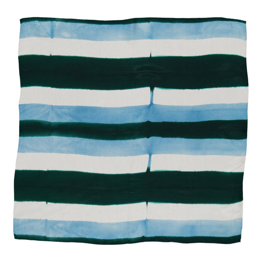 PETITE FRÉQUENCE - SILK BANDANA MUTED BLUE & GREEN
