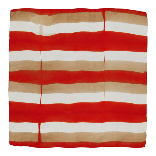 PETITE FRÉQUENCE - SILK BANDANA RED & KRAFT