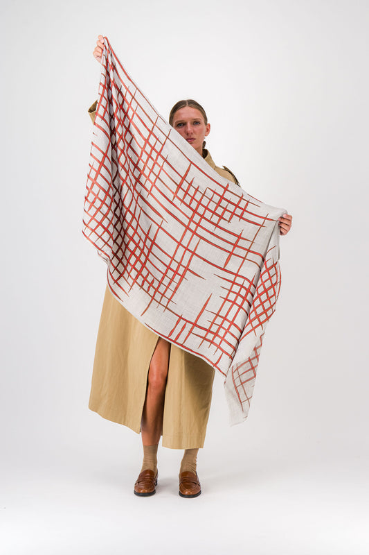 REPRISE - MERINO SCARF RED