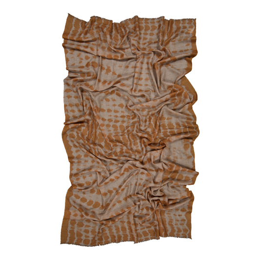 RIVE - shibori cashmere shawl POUDRE