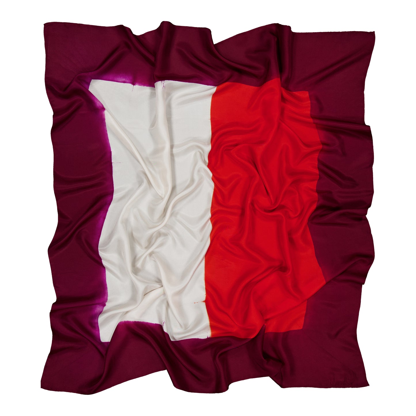AIRE - SILK SQUARE CASSIS & RED