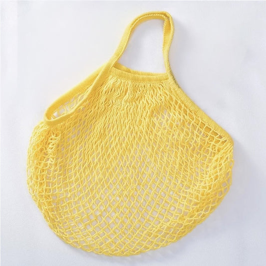 Sac filet en coton écologique JAUNE