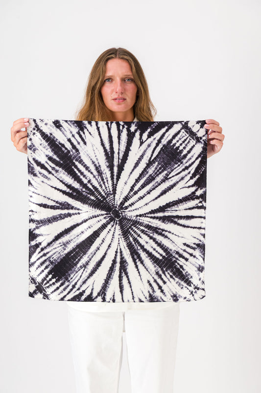 SILLAGE - SILK BANDANA BLACK & WHITE