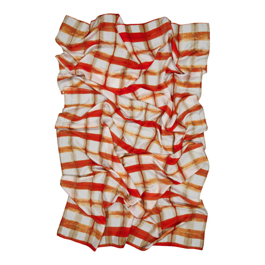 SINOPLE - SILK SCARF ORANGE