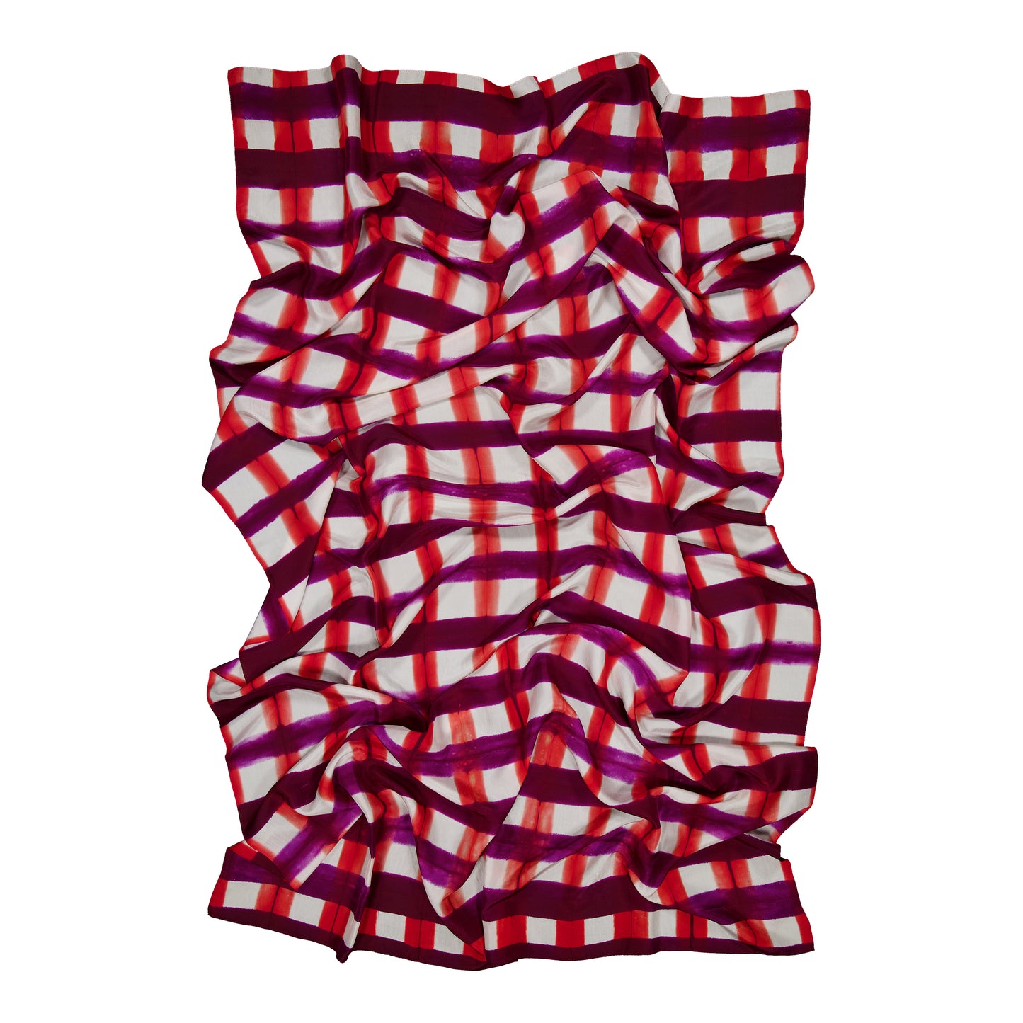 SINOPLE - SILK SCARF CASSIS & CHILLY
