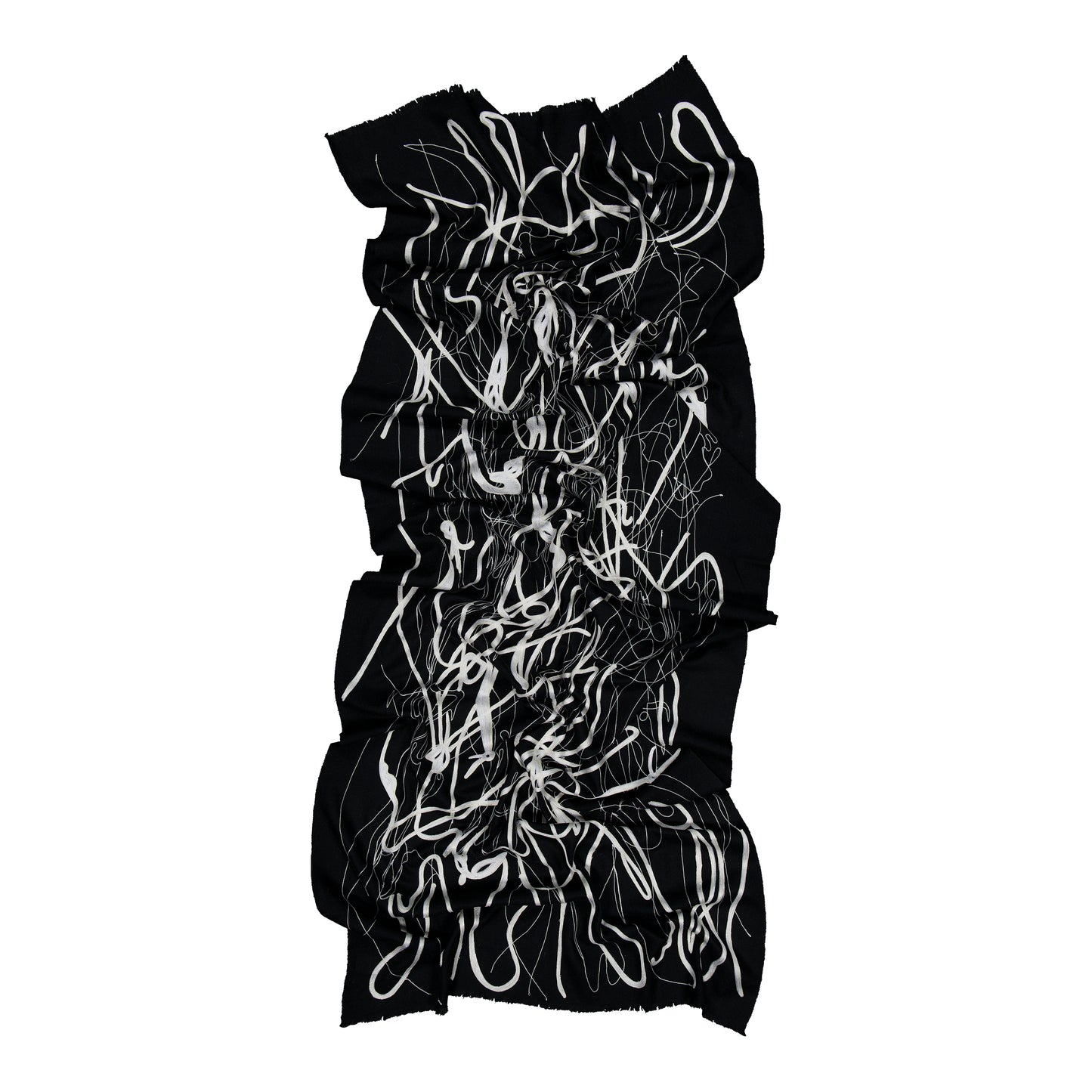 SPLASH - MERINO SCARF BLACK