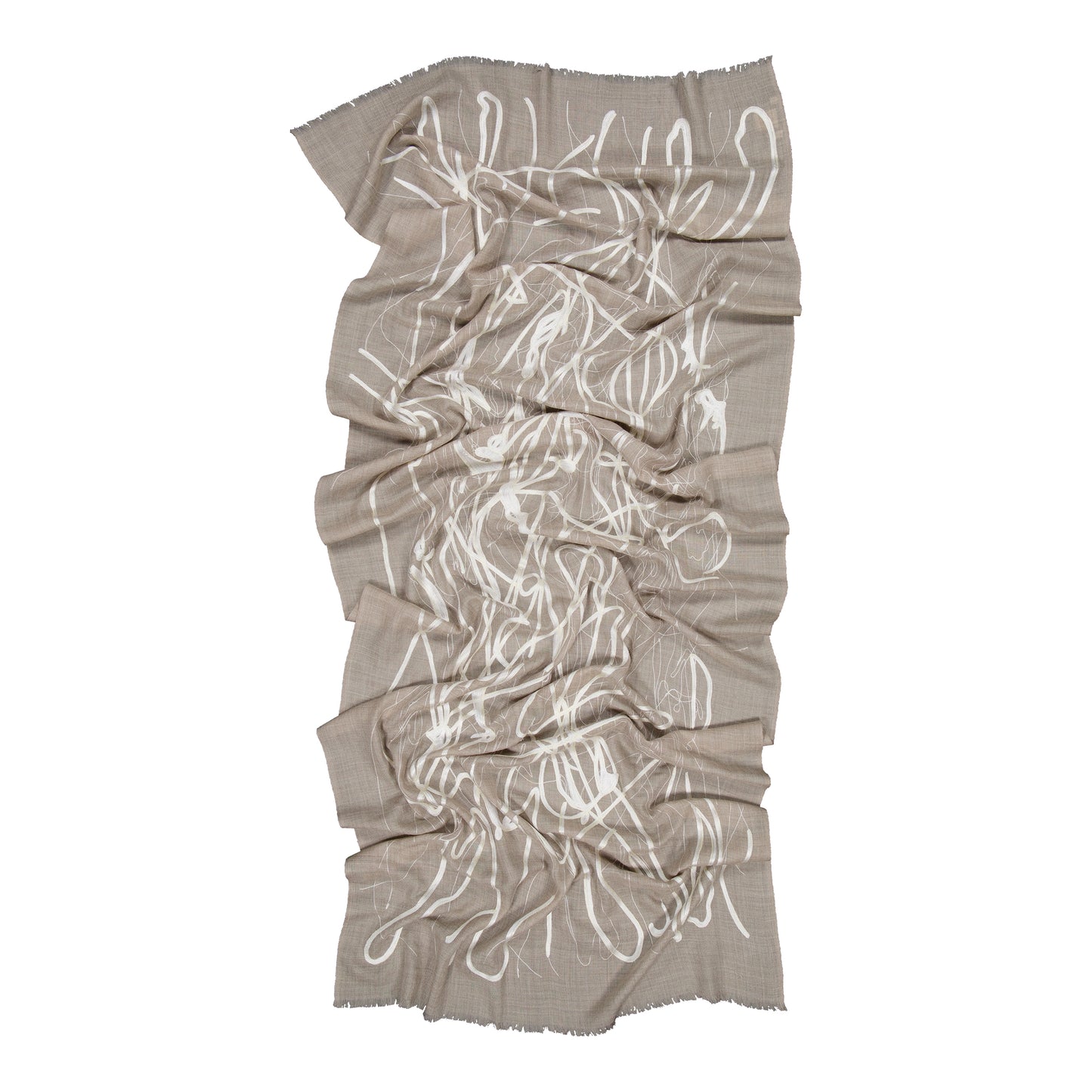 SPLASH - MERINO SCARF ECRU
