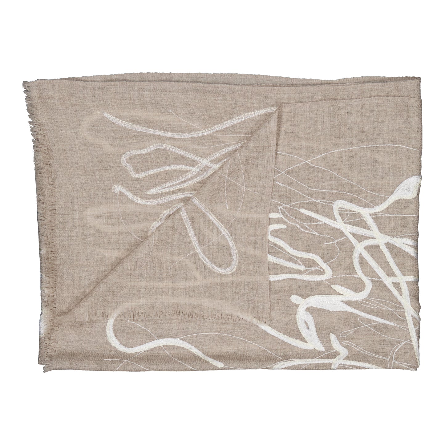 SPLASH - MERINO SCARF ECRU