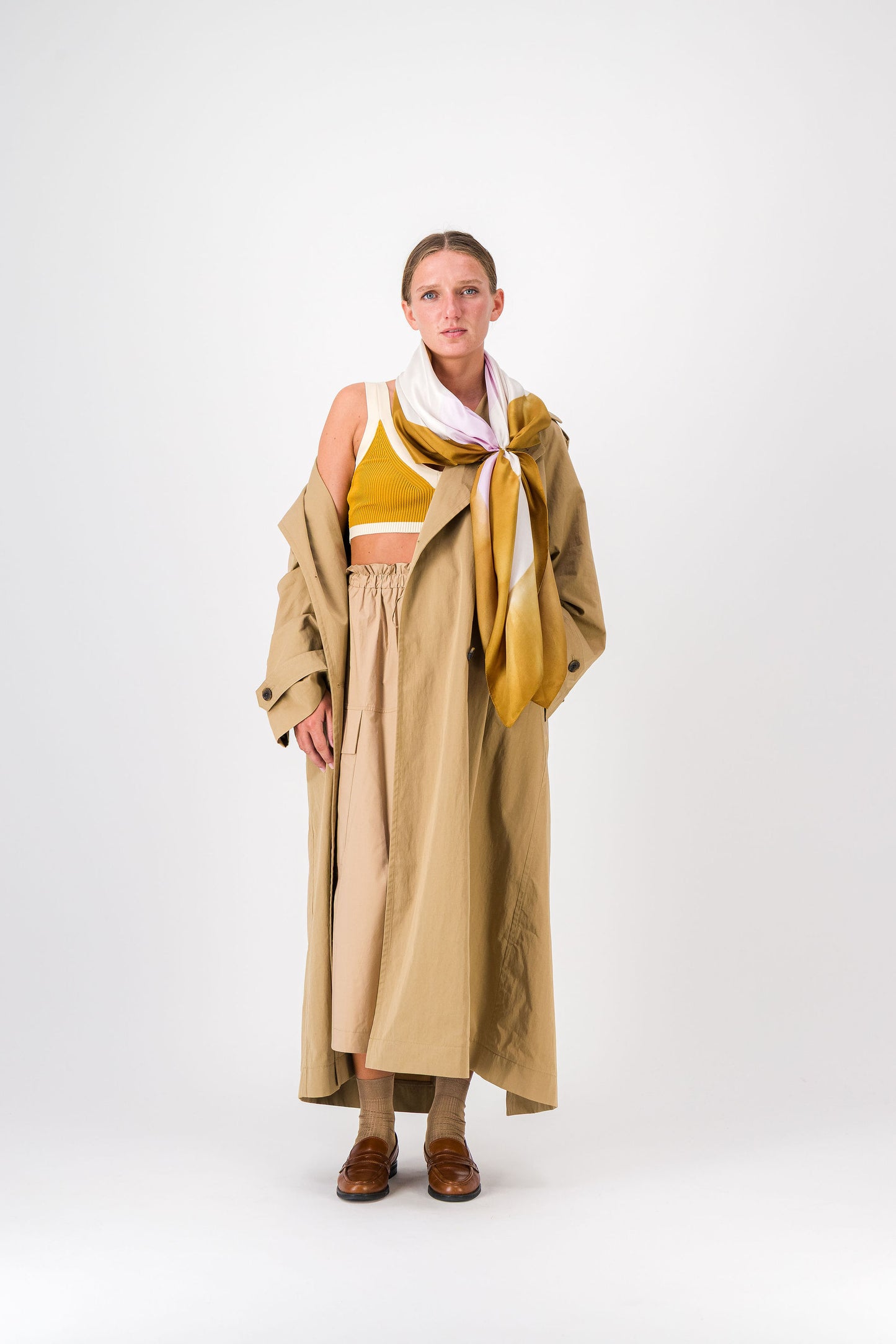 AIRE - SILK SQUARE GOLD & LILAC