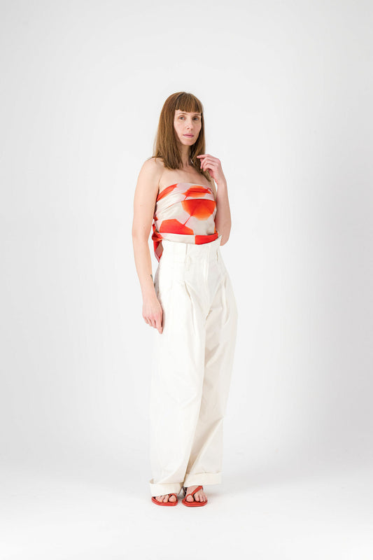 TOMMETTE - Silk scarf coral & pink