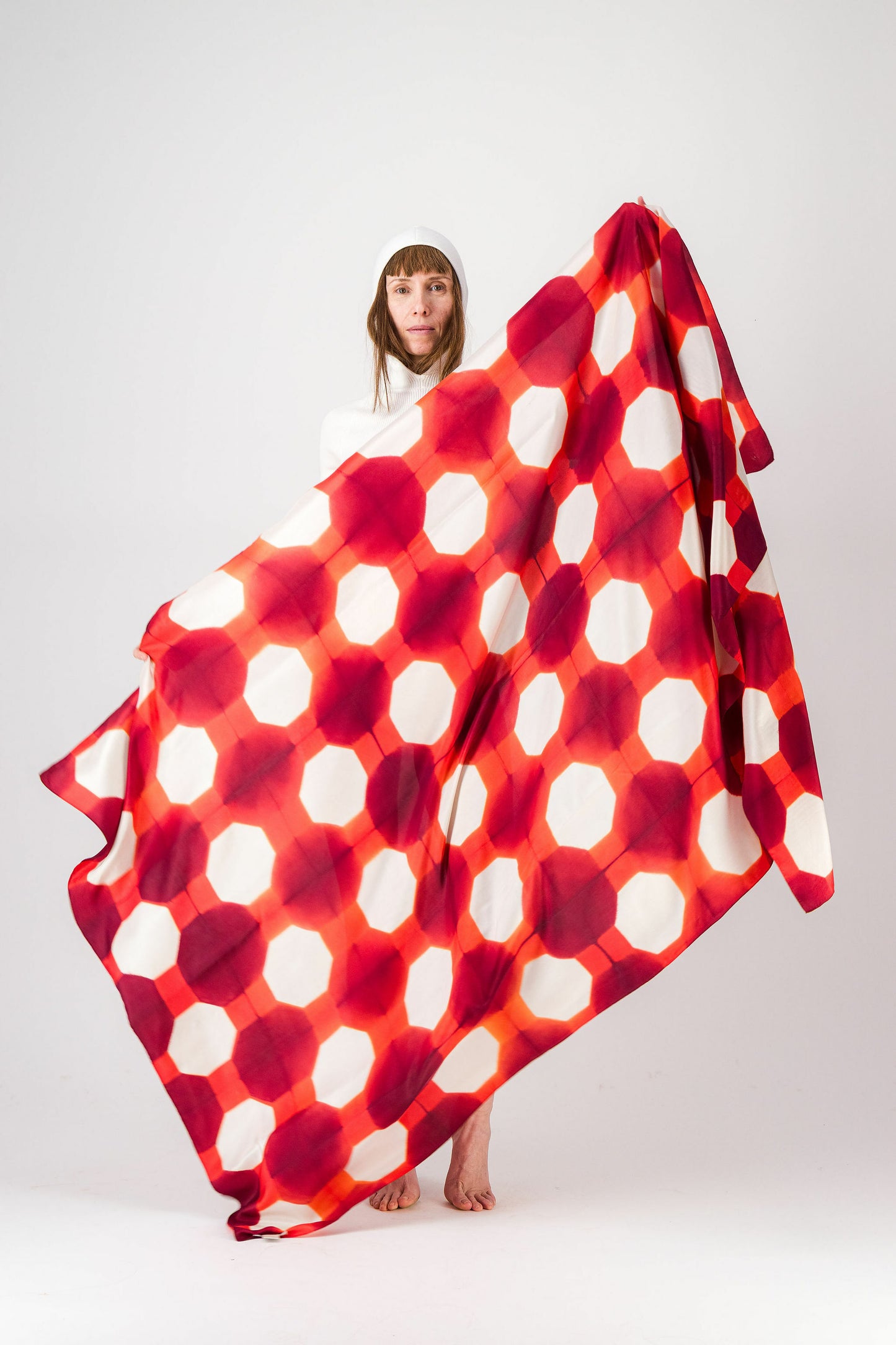TOMMETTE - Silk scarf kyotot red & coral