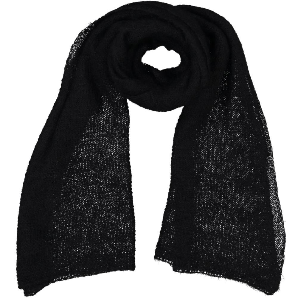BRUME - a knitted scarf BLACK