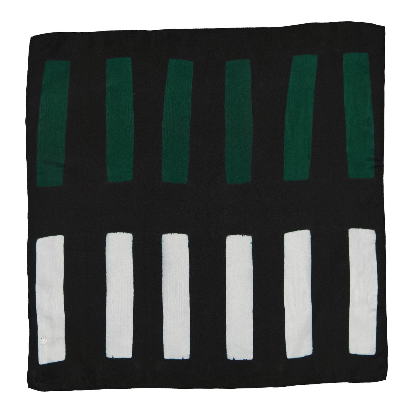 AILLEURS - silk bandana BRITISH GREEN & BLACK