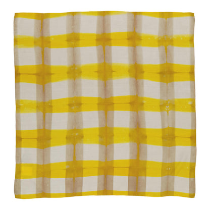 CHROMATIC - a silk bandana YELLOW & BEIGE