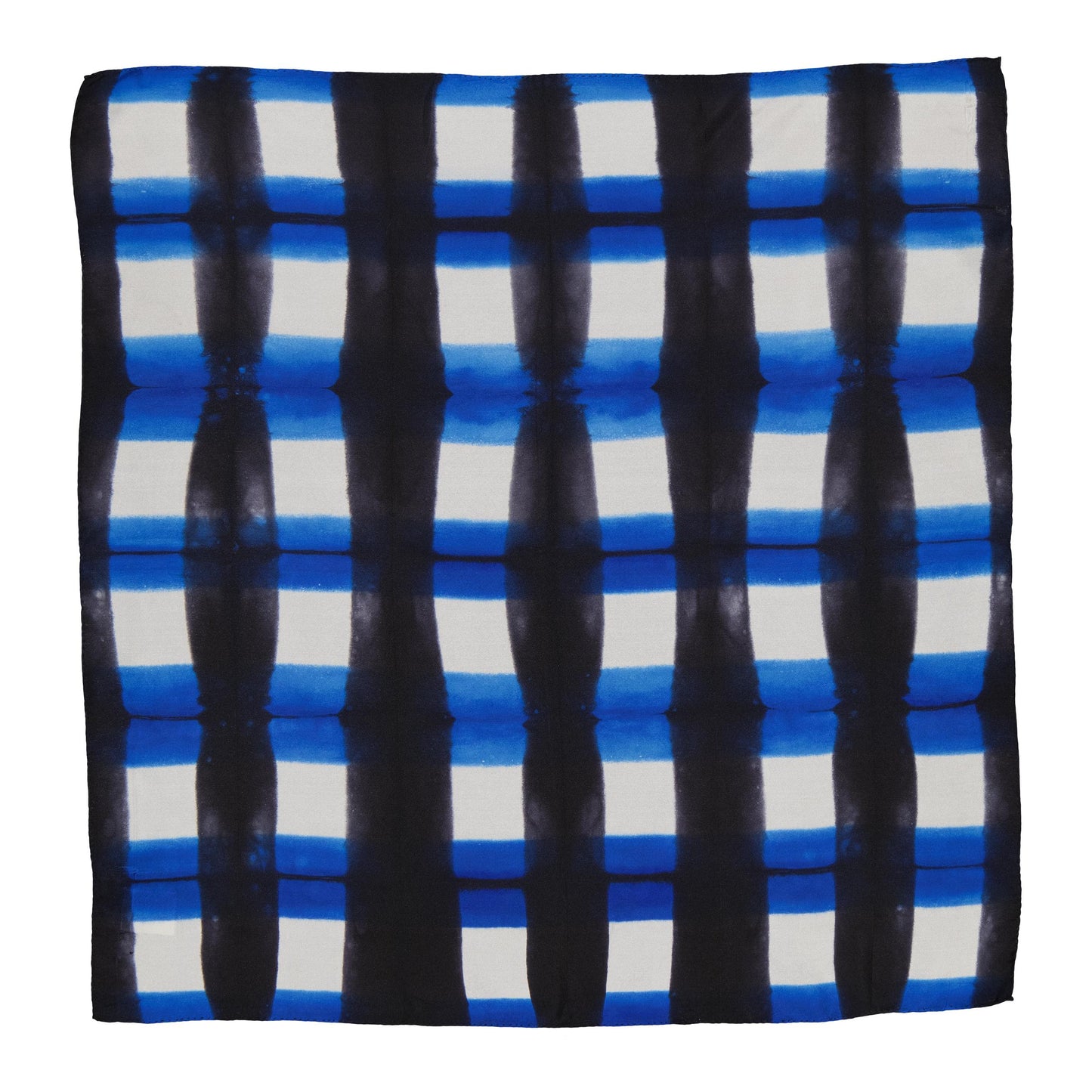 CHROMATIC - a silk bandana BLACK & BLUE